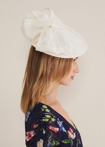 Phase Eight White Bow Fascinator Hats White USA | 0239758-PI